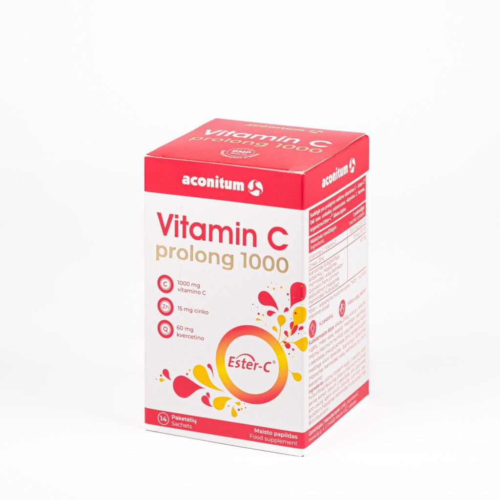 Vitamin C Prolong 1000 Vitaminai Imunitetui Maisto Papildai